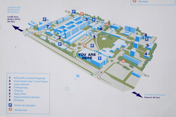 You are here map in a hospital