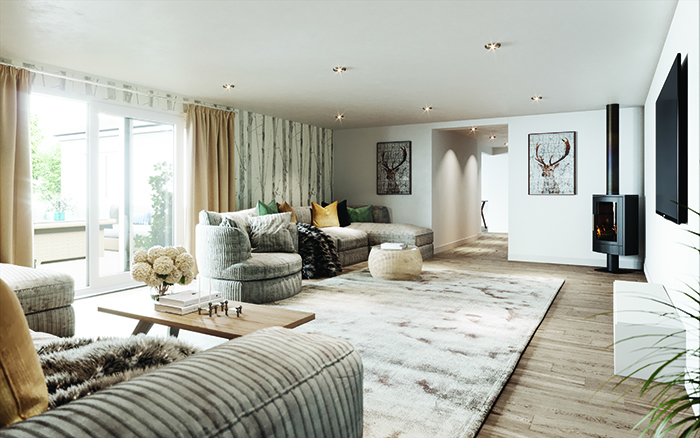 Living room at luxury Cornish retreats