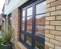 grey upvc windows