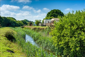 Countryside holiday park with a river near Penzance