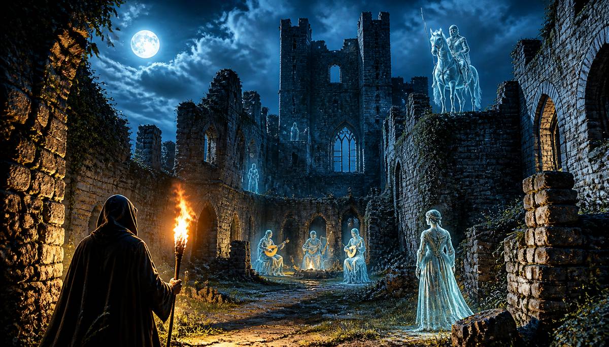 Dudleys Delight: The Castle Ruins by Moonlight