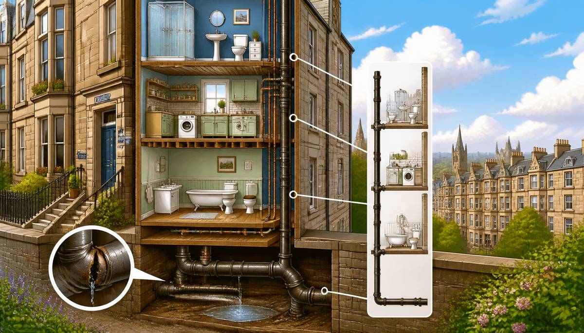 Why Scottish Tenement Flats Can Have Plumbing Problems That Modern Homes Rarely Experience