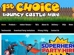 https://www.firstchoicebouncycastlehire.co.uk/ website