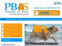 https://www.pbspettravel.co.uk/ website