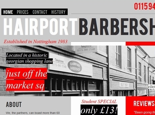 https://www.hairportbarbershop.co.uk/ website