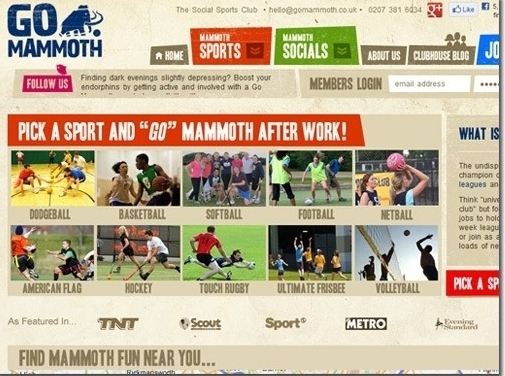 https://www.gomammoth.co.uk/sports-clubs-team-sports/ website