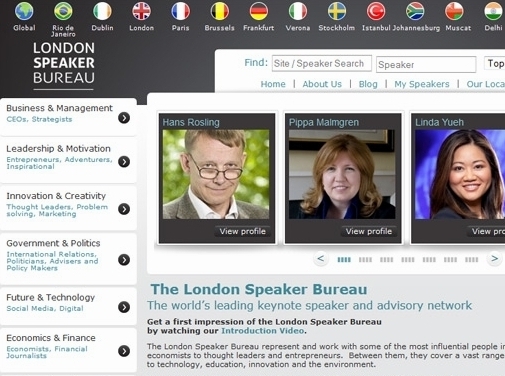 https://londonspeakerbureau.com/ website